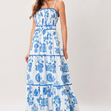 SANTORINI DREAM WOVEN MAXI DRESS