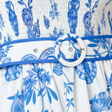 SANTORINI DREAM WOVEN MAXI DRESS