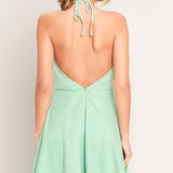 LOVELY CHARM MINT WOVEN MINI DRESS