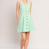 LOVELY CHARM MINT WOVEN MINI DRESS
