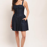 MODERN INDIGO DENIM MINI DRESS