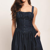 MODERN INDIGO DENIM MINI DRESS