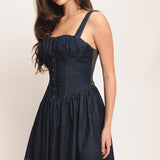 MODERN INDIGO DENIM MINI DRESS