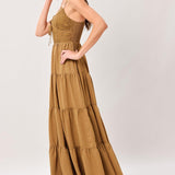 NOMAD BLOOM WOVEN MAXI DRESS