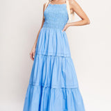 SWEET SERENITY TIERED WOVEN MAXI DRESS