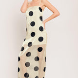 AVANT DOT WOVEN MIDI DRESS