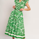 BLOOM ENERGY WOVEN MIDI DRESS