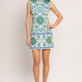 EURO BLUE WOVEN MINI DRESS