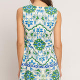 EURO BLUE WOVEN MINI DRESS