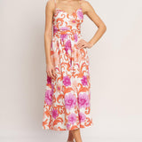 VACAY BLOOM WOVEN MIDI DRESS