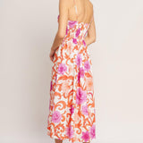 VACAY BLOOM WOVEN MIDI DRESS