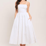 CLOUD PETAL WOVEN MIDI DRESS