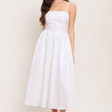 CLOUD PETAL WOVEN MIDI DRESS