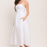 CLOUD PETAL WOVEN MIDI DRESS