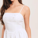 CLOUD PETAL WOVEN MIDI DRESS