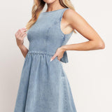 CASUAL POLISHED DENIM MINI DRESS