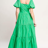 SWEET VERDANT WOVEN MAXI DRESS