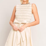 LOVELY ESCAPE WOVEN MINI DRESS