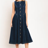 EFFORTLESS POLISH DENIM MIDI DRESS