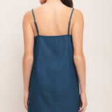 SEA BREEZE PAISLEY DENIM MINI DRESS