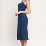 CITY LIGHTS DENIM MIDI DRESS