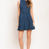 DAY TO NIGHT DENIM MINI DRESS