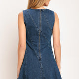 DAY TO NIGHT DENIM MINI DRESS