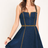 DENIM DARLING DENIM MINI DRESS