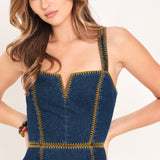 DENIM DARLING DENIM MINI DRESS