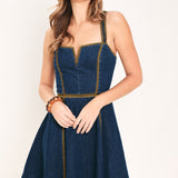 DENIM DARLING DENIM MINI DRESS