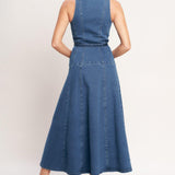SUNDAY STROLL DENIM MIDI DRESS