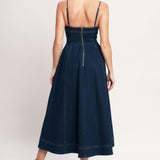 THE EVERYDAY ICON DENIM MIDI DRESS