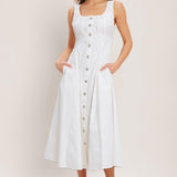 SEASIDE BRUNCH WOVEN MIDI DRESS
