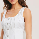 SEASIDE BRUNCH WOVEN MIDI DRESS