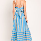 BREEZE STRIPE WOVEN MIDI DRESS