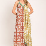 WARM PARADISE WOVEN MIDI SCARF DRESS