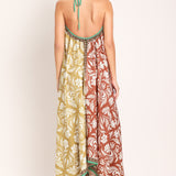 WARM PARADISE WOVEN MIDI SCARF DRESS