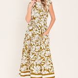 MARIGOLD HAVEN WOVEN MIDI DRESS