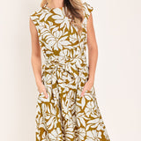 MARIGOLD HAVEN WOVEN MIDI DRESS