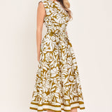 MARIGOLD HAVEN WOVEN MIDI DRESS