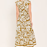 MARIGOLD HAVEN WOVEN MIDI DRESS