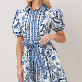 ISLAND PULSE WOVEN MINI DRESS