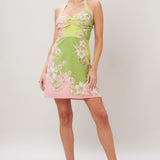 GLOW BLOSSOM WOVEN MINI DRESS