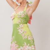 GLOW BLOSSOM WOVEN MINI DRESS