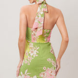GLOW BLOSSOM WOVEN MINI DRESS