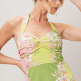 GLOW BLOSSOM WOVEN MINI DRESS