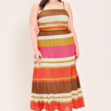 HEAT WAVES POWER MESH MIDI DRESS