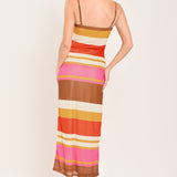 HEAT WAVES POWER MESH MIDI DRESS