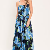ELEGANT BLOSSOM WOVEN MAXI DRESS