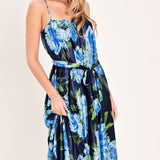ELEGANT BLOSSOM WOVEN MAXI DRESS